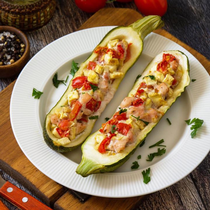 healthy baked zucchini boats