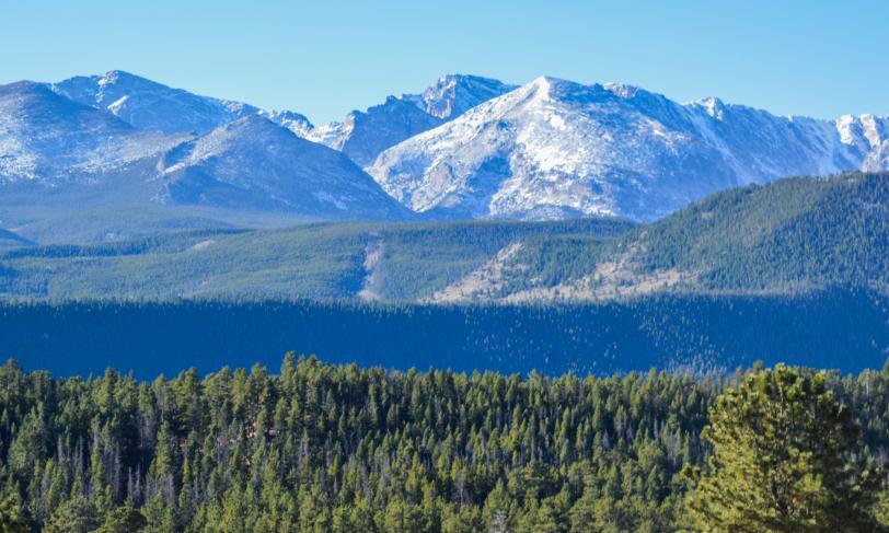 clear view of rocky mountains