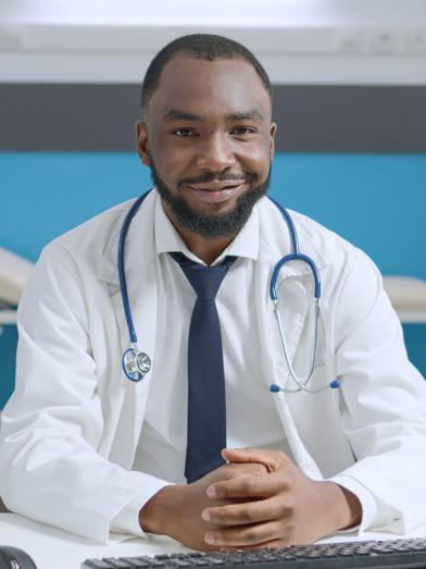 Smiling African American Physician