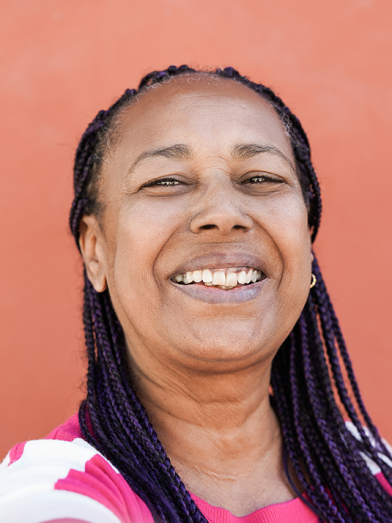 African american woman with braids